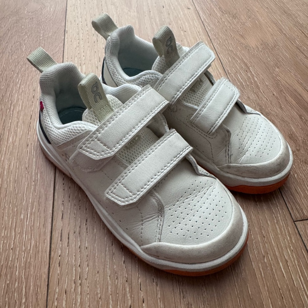 Kids White Velcro Sneakers